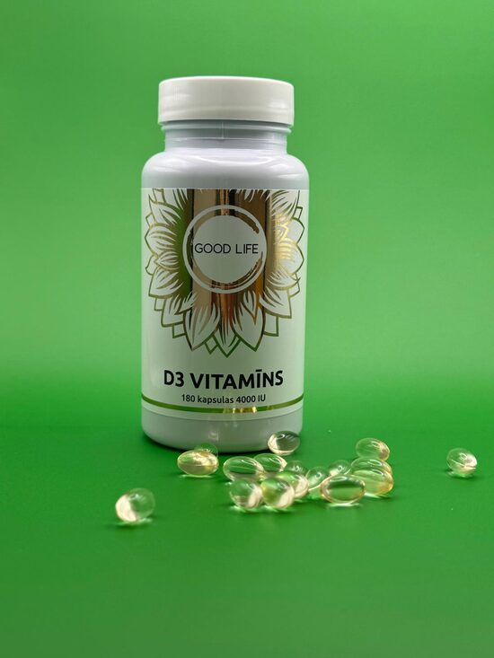 D3 VITAMĪNS (180 kapsulas 4000IU)